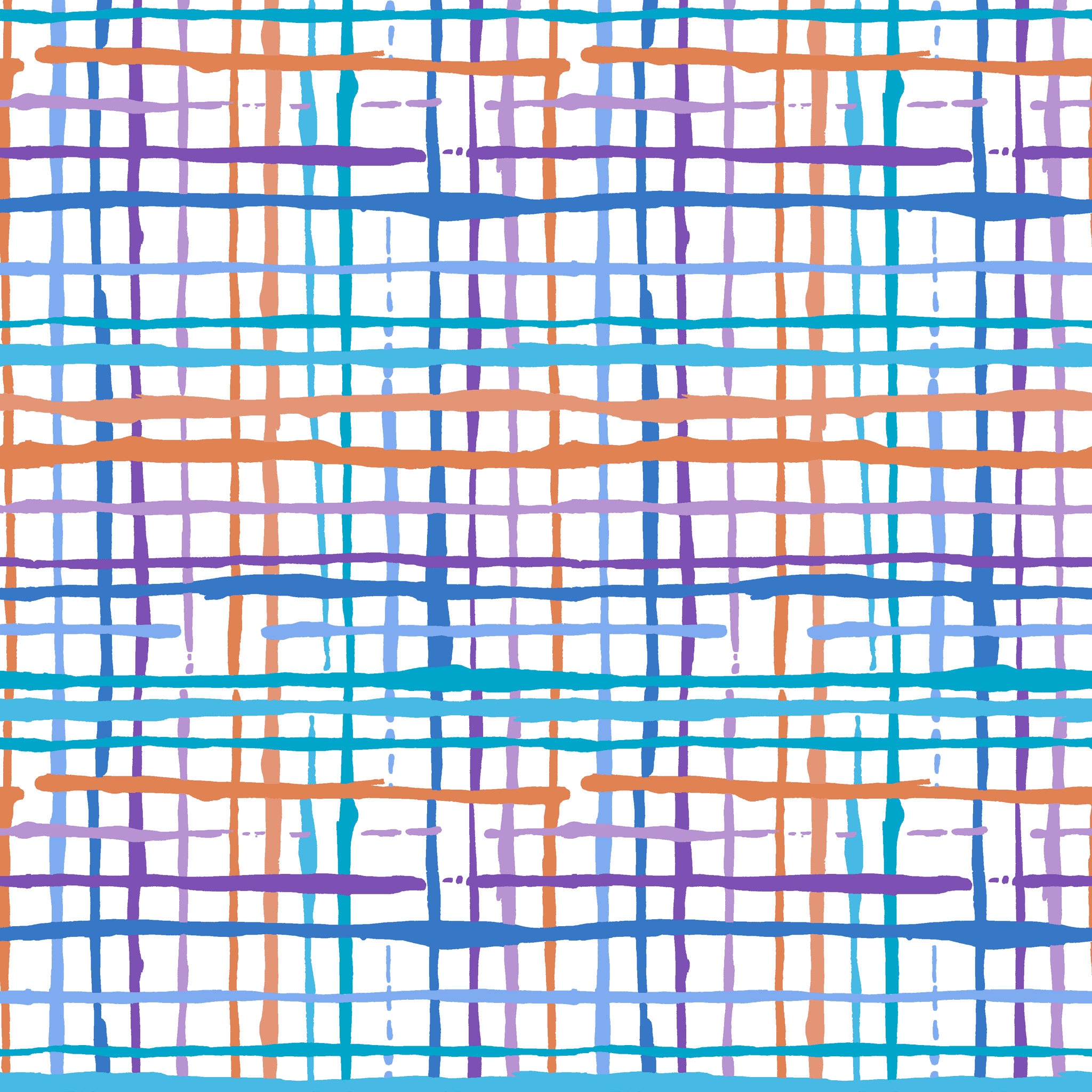 Pastel plaid fabric in icy blues, grey, and pink